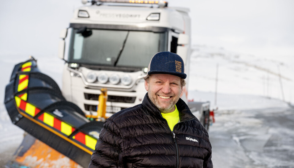 Kjartan Eide-Fredriksen, som er en av de to faste sjåførene på bilen.