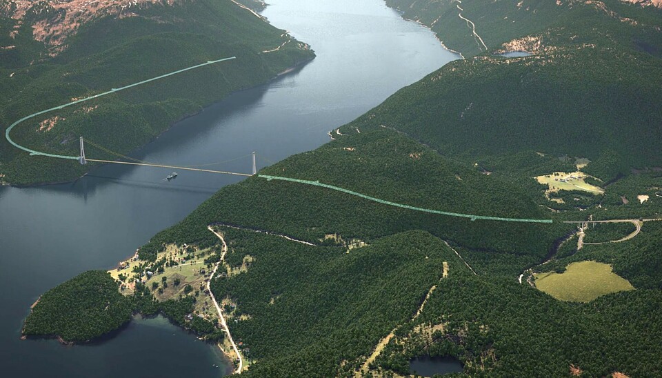 Hengebru over Sørfjorden med tilstøtende tunneler er en del av byggetrinn to i prosjektet E6 Megården-Mørsvikbotn.