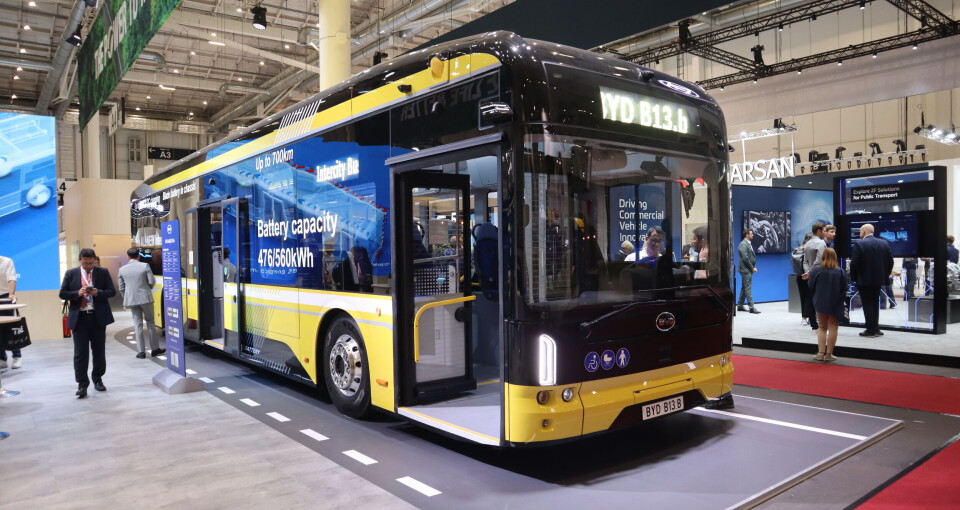BYD viste sin nye modell B13.b på UITP Summit i Hamburg.