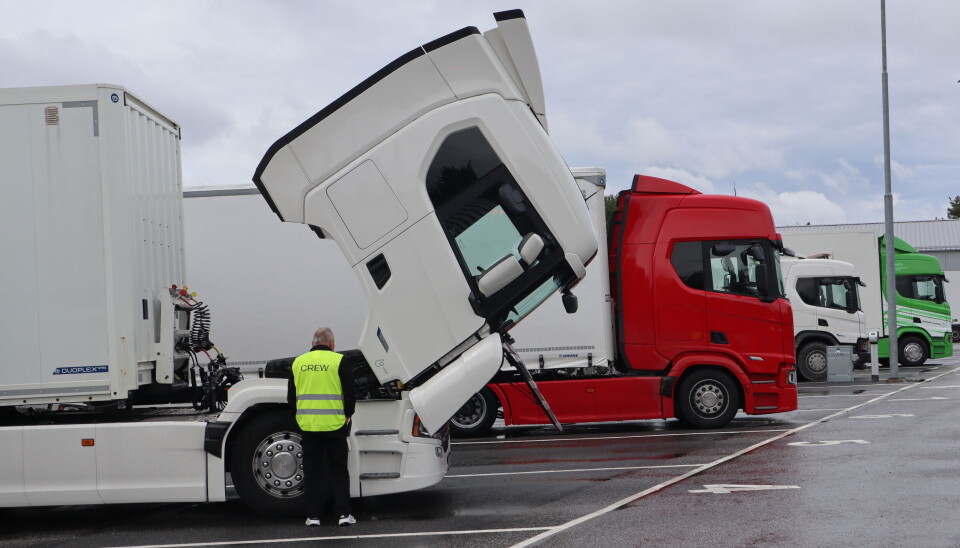 Scania demonstrerte også de nye Super 11-motorene for oss på sin egen demobane tilknyttet fabrikken i Södertälje.