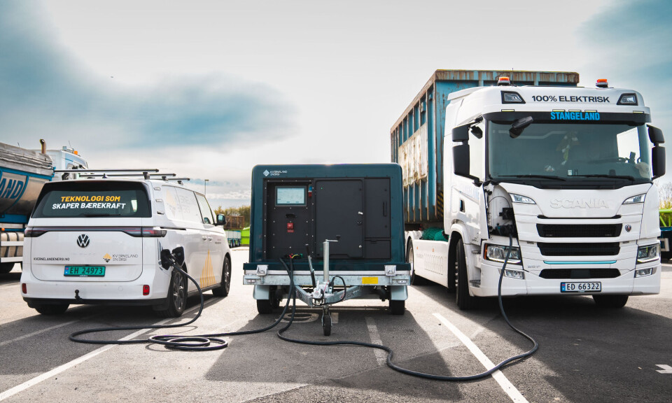 EFFEKTIVT: Fra en start med effektive mobile ladere, er Kverneland Energi nå på vei videre med spisset satsing på tungbillading.