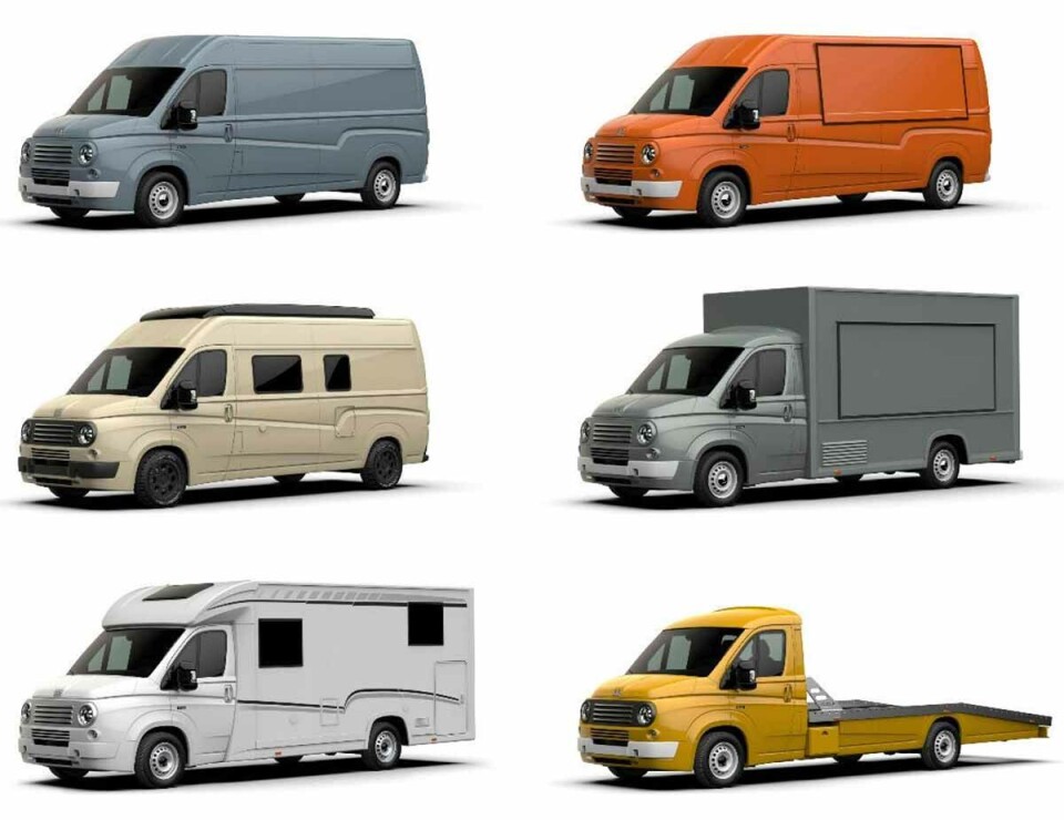 Også den nye varianten av 616N blir å se med ulike påbyggvarianter.