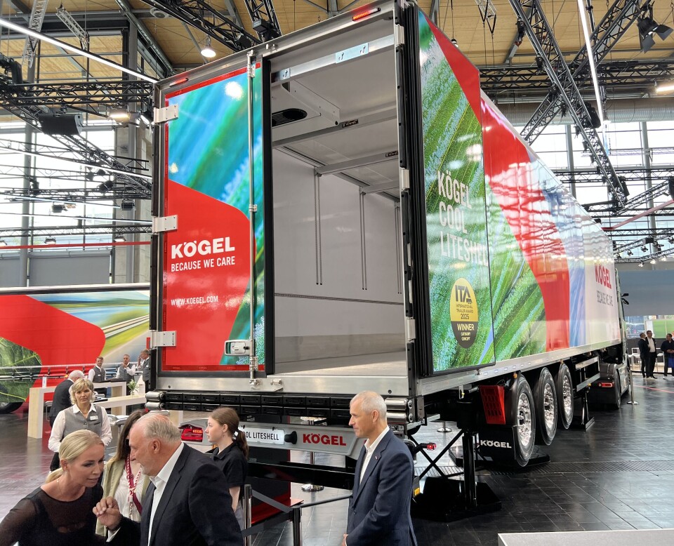Kögel viste frem sine nye lettvektsvegger og tak, med navnet Liteshell, på IAA i 2024.