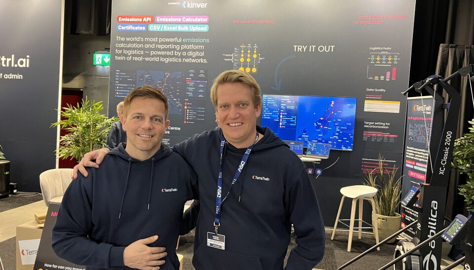 Kinver AS monitorerer og samler store megder data innen transportkostnader, leveringsytelse og utslipp – for bruk i ERP (Enterprise Resource Planning) systemer og TMS (Transportation Management System), forteller Lars Fredrik Eriksen (t.h.) og Peder Sviggum.